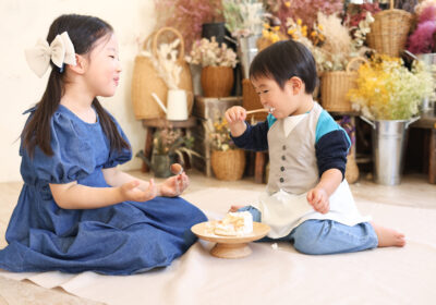 ＜2才バースデー＞食べるってカワイイ♡＜ケーキスマッシュ＞