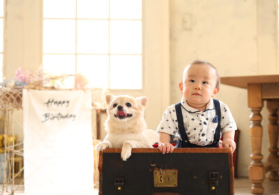 <1才バースデイ>ワンちゃん2ショット必殺奥義