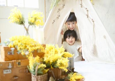 ＜1才バースデーフォト＞ピクニックフォトモデル急募＜ミモザ＞