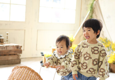 ＜1才バースデー＞みんなで楽しんで！＜兄弟写真＞