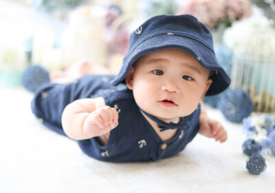 <ハーフバースデー>可愛すぎる笑い方<紫陽花セット>
